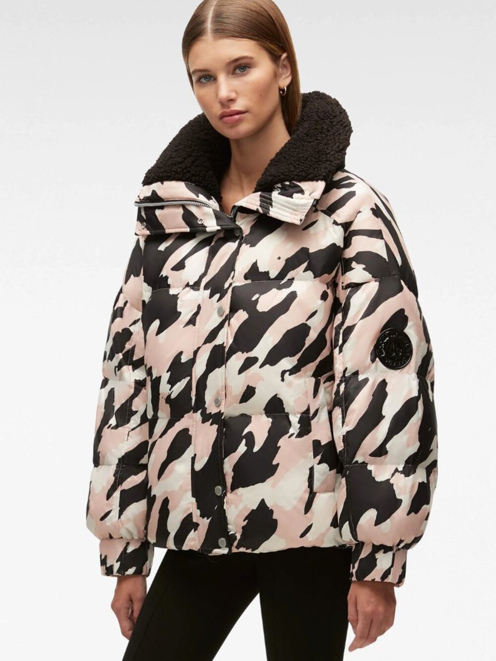 BNWT! Moose Knuckles BAISLEY PUFFER Rose Smoke Camo, XS Free Ship